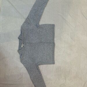 Gray Button-Up Cardigan